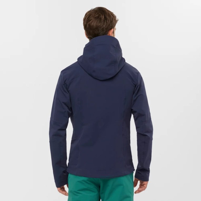 Salomon Outpeak Softshell Full Zip Men's Jackets Navy | CA 61Q95